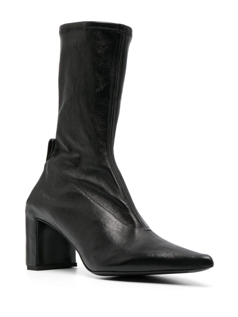 Black 70 Leather Ankle Boots
