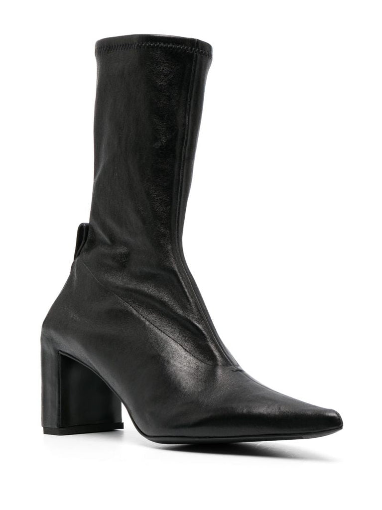 Black 70 Leather Ankle Boots