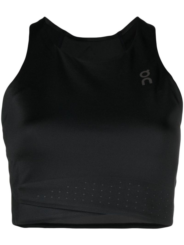 Black Race Cropped Vest