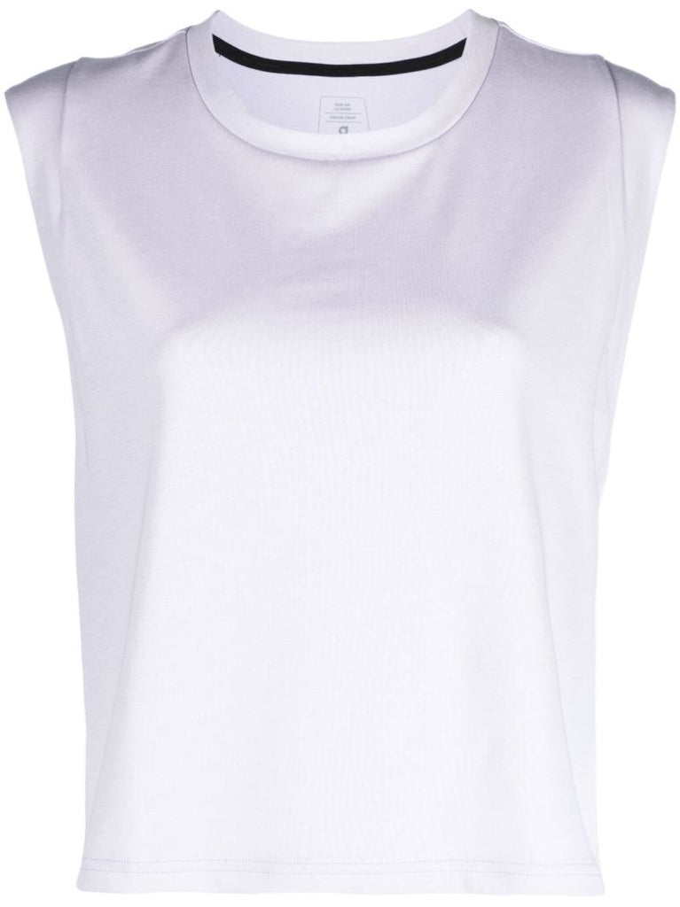 Purple Focus Crop Tank Top