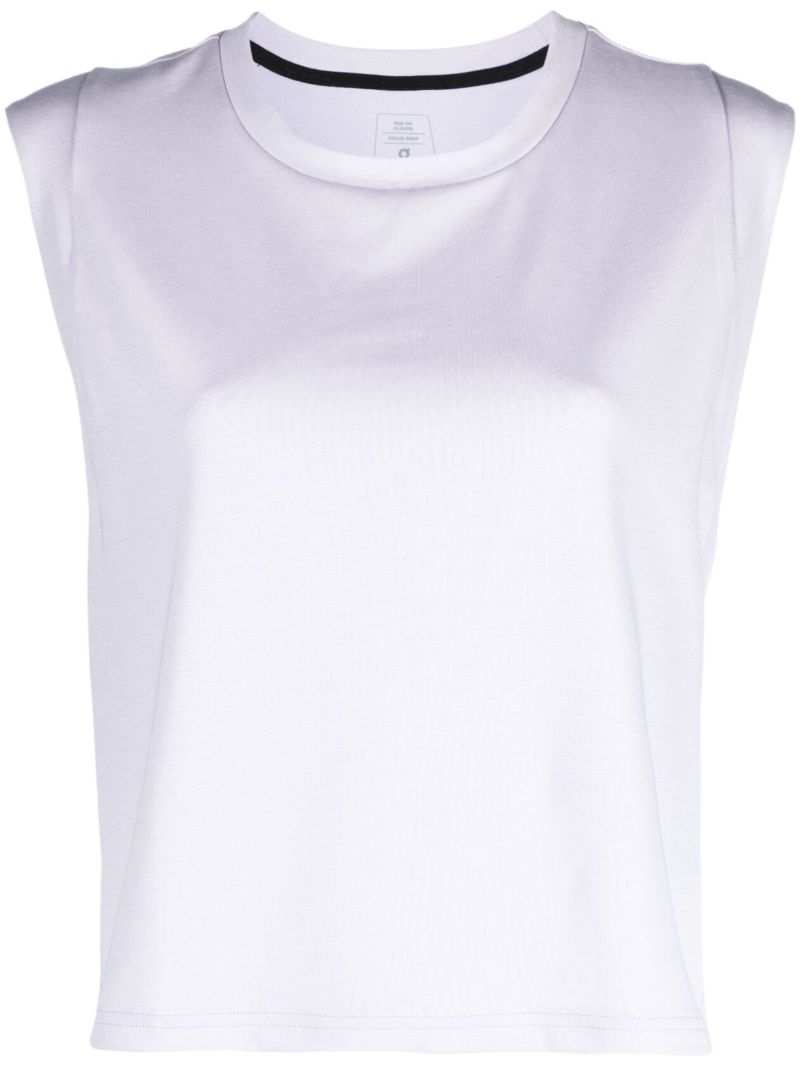 Purple Focus Crop Tank Top