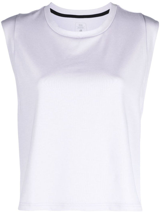 Purple Focus Crop Tank Top