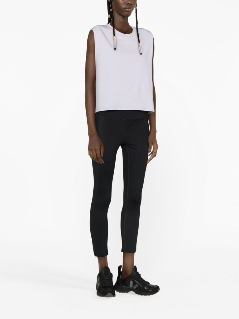 Purple Focus Crop Tank Top
