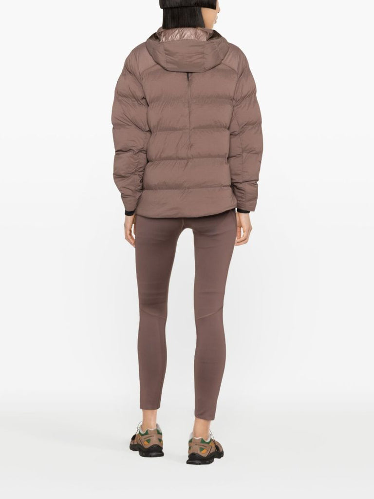 Brown Challenger Hooded Quilted Jacket