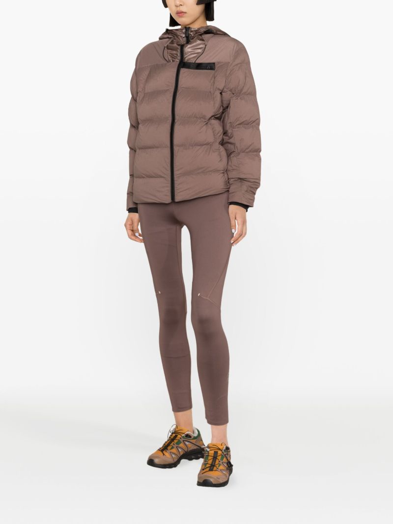Brown Challenger Hooded Quilted Jacket