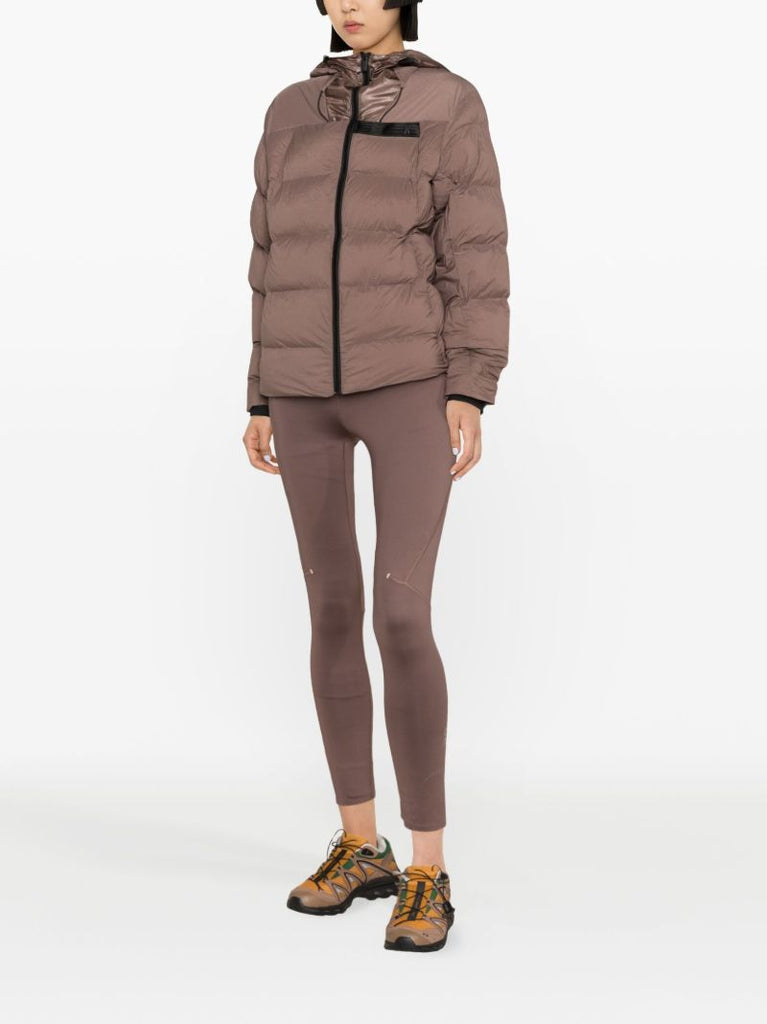 Brown Challenger Hooded Quilted Jacket