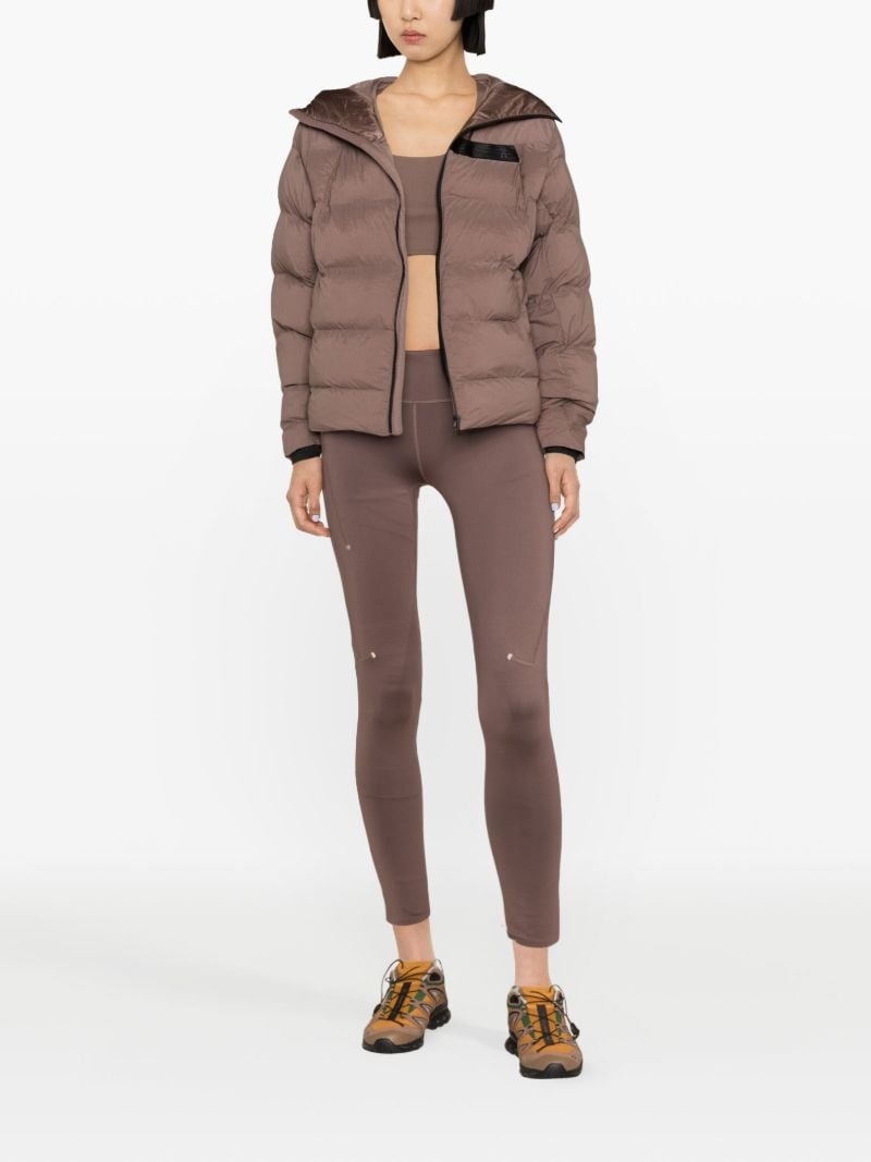 Brown Challenger Hooded Quilted Jacket