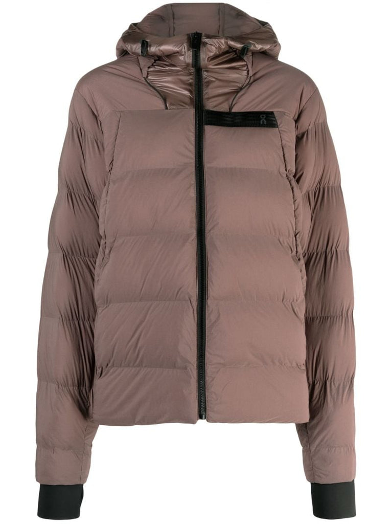 Brown Challenger Hooded Quilted Jacket