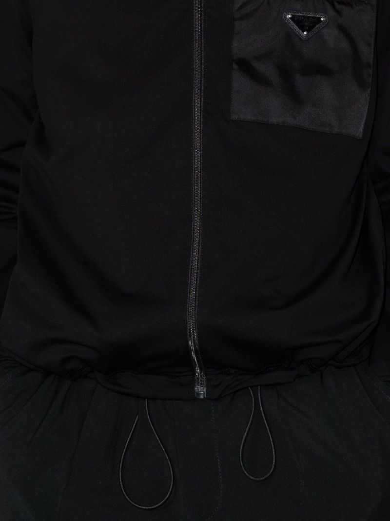 Logo Hooded Zip-up Cotton Jacket