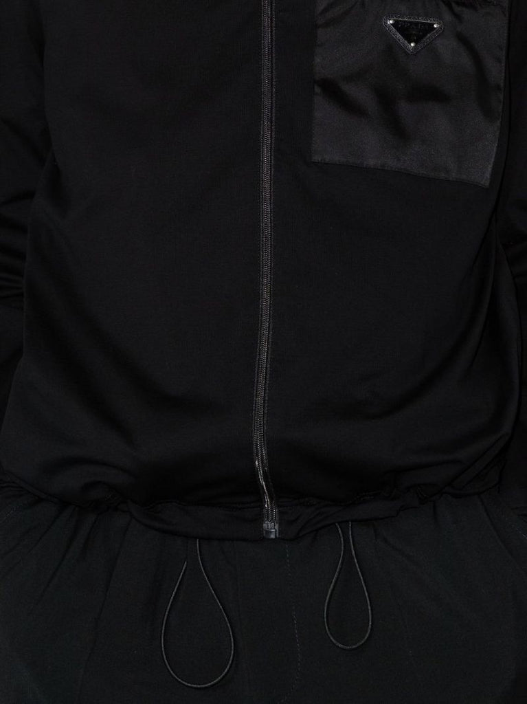 Logo Hooded Zip-up Cotton Jacket
