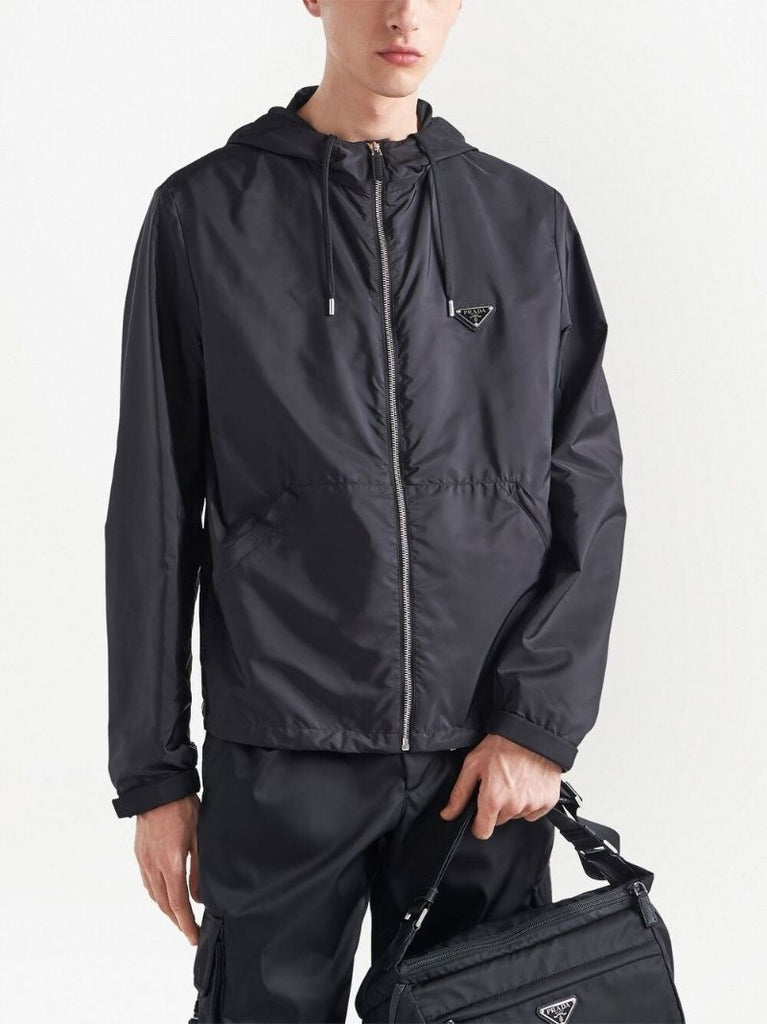 Black Re-nylon Logo Jacket