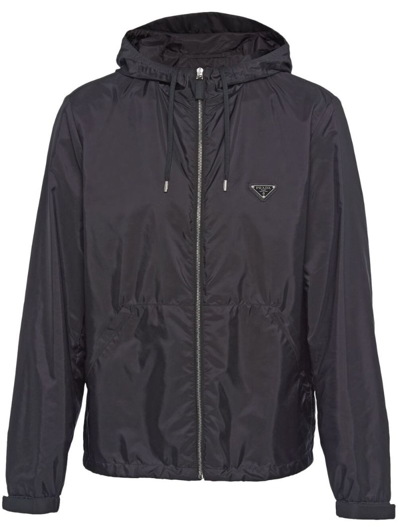 Black Re-nylon Logo Jacket