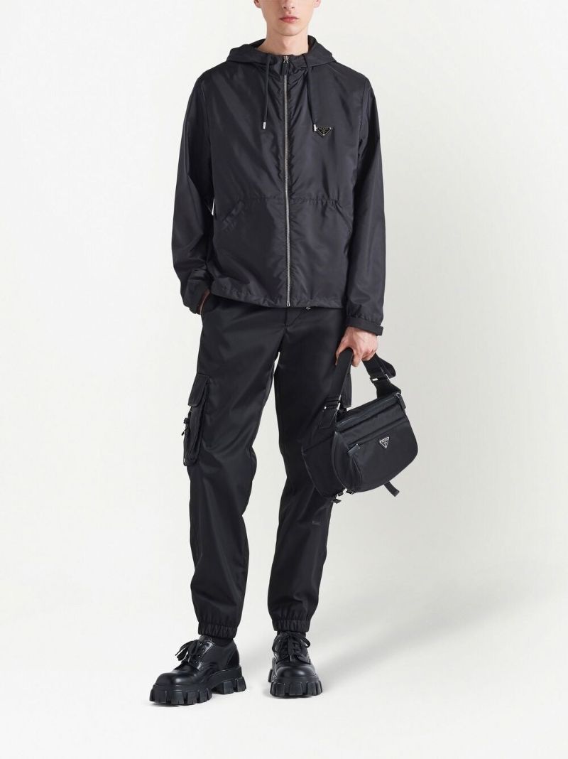 Black Re-nylon Logo Jacket