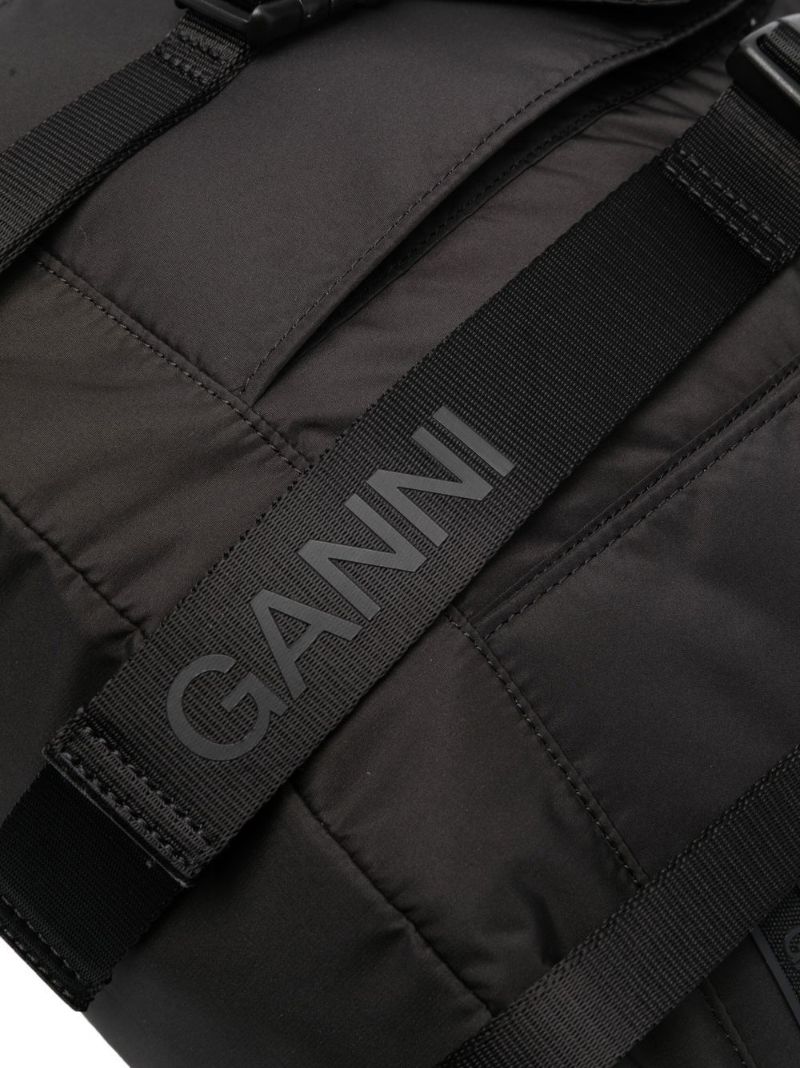 Black Tech Multi-pocket Backpack