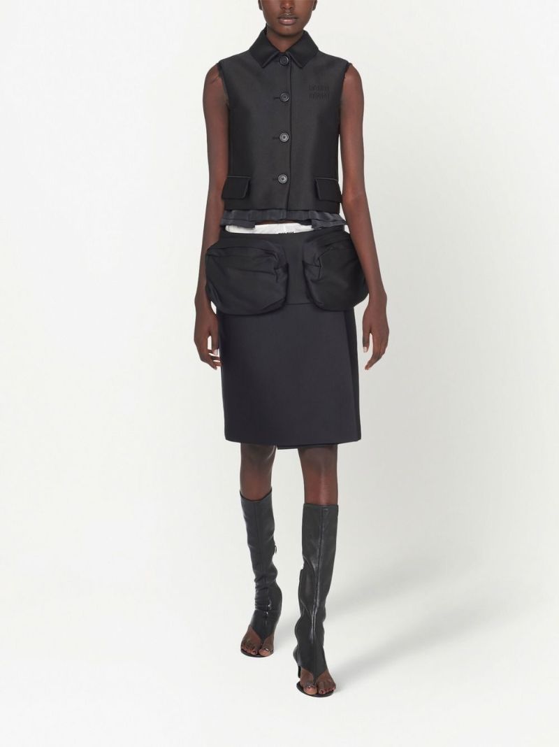 Black Radzimir Midi Pencil Skirt