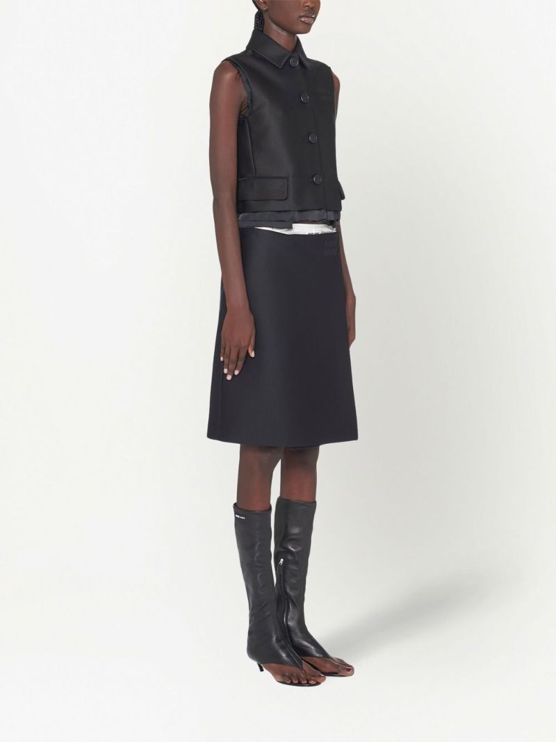 Black Radzimir Midi Pencil Skirt