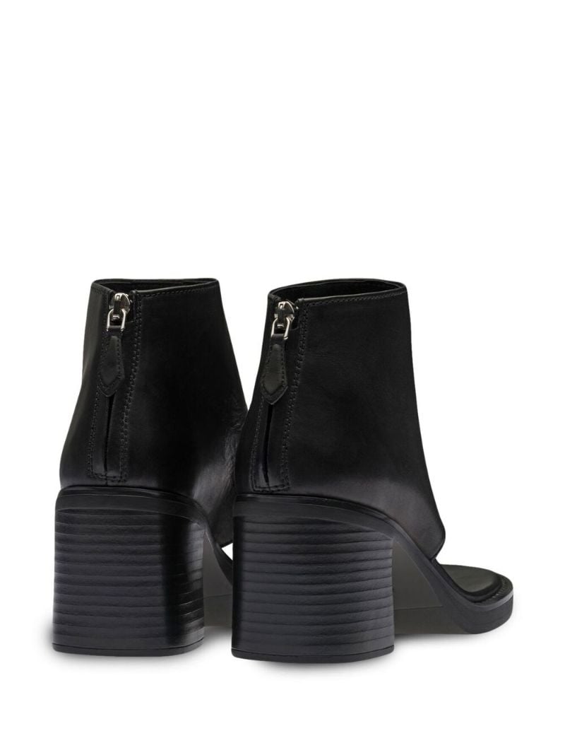 Black Thong 75 Leather Ankle Boots