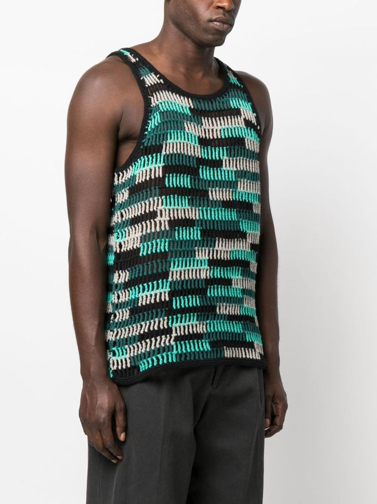 Green Crochet Tank Top