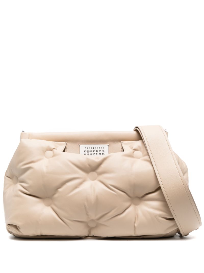 Brown Glam Slam Medium Quilted Shoulder Bag