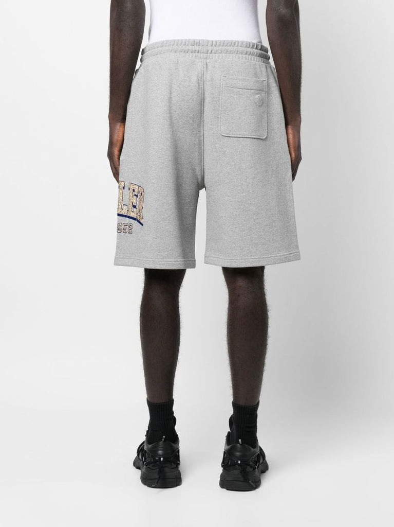 Grey Logo Print Shorts