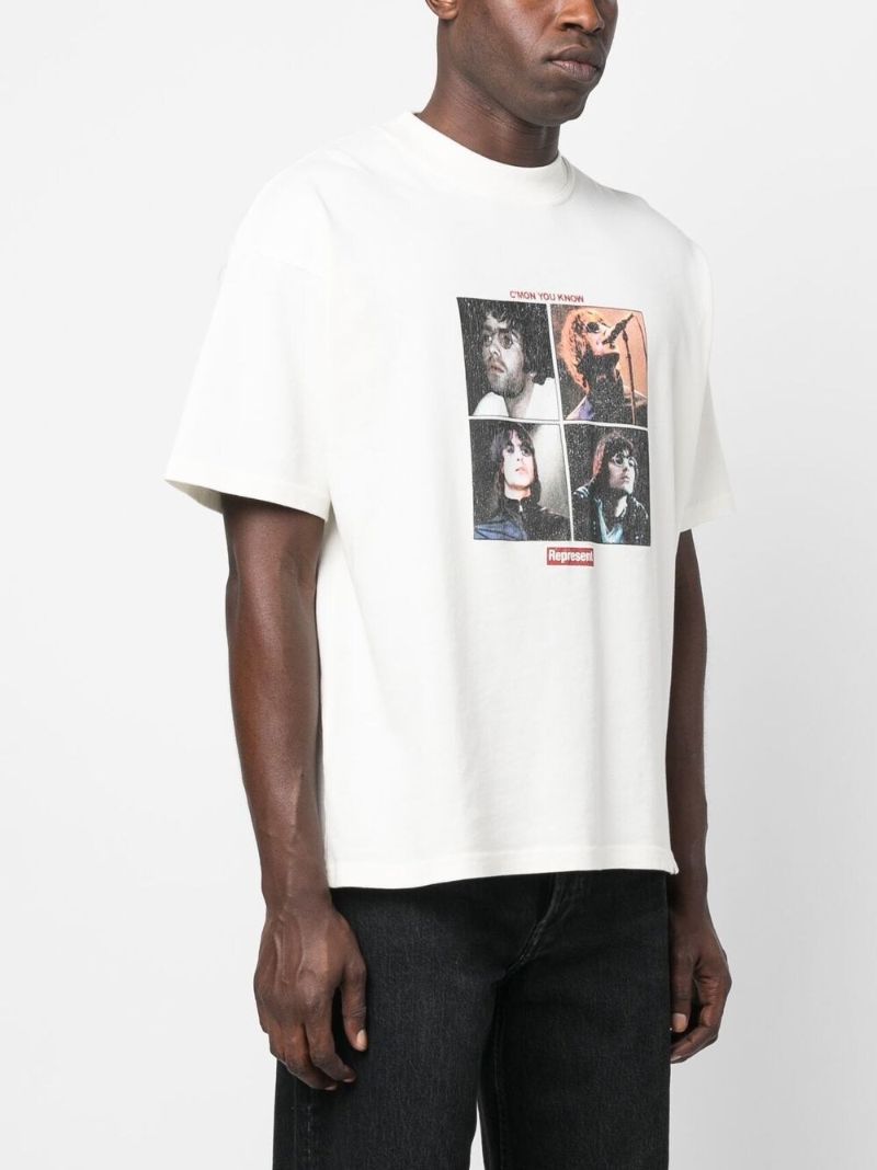 X Liam Gallagher White C'mon You Know Printed T-shirt