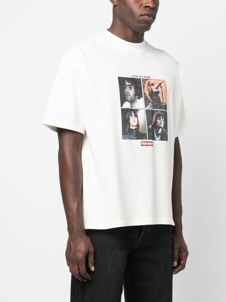 X Liam Gallagher White C'mon You Know Printed T-shirt
