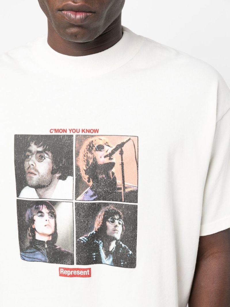 X Liam Gallagher White C'mon You Know Printed T-shirt