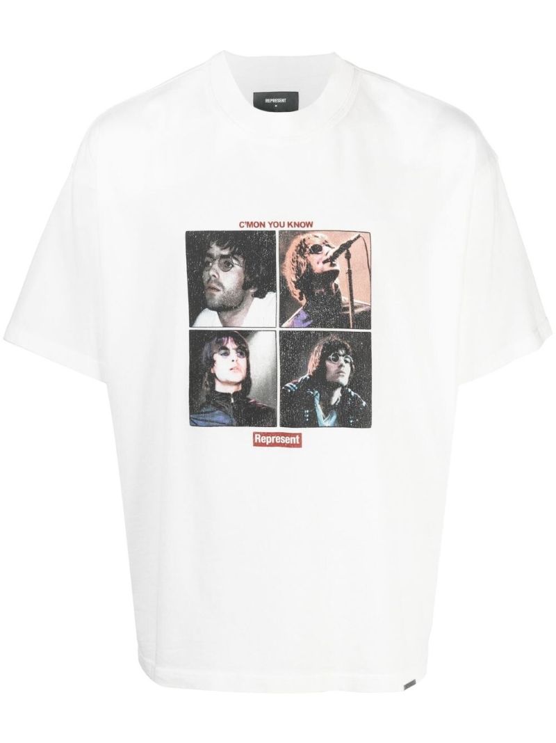 X Liam Gallagher White C'mon You Know Printed T-shirt