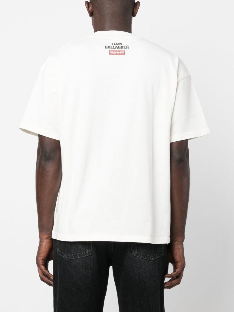 X Liam Gallagher White C'mon You Know Printed T-shirt