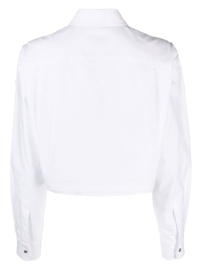 White Cropped Shirt