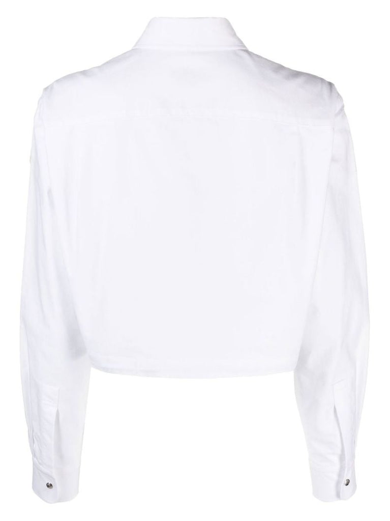 White Cropped Shirt