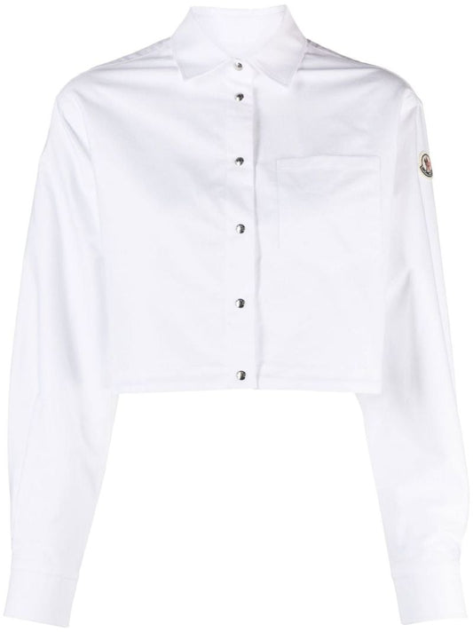 White Cropped Shirt