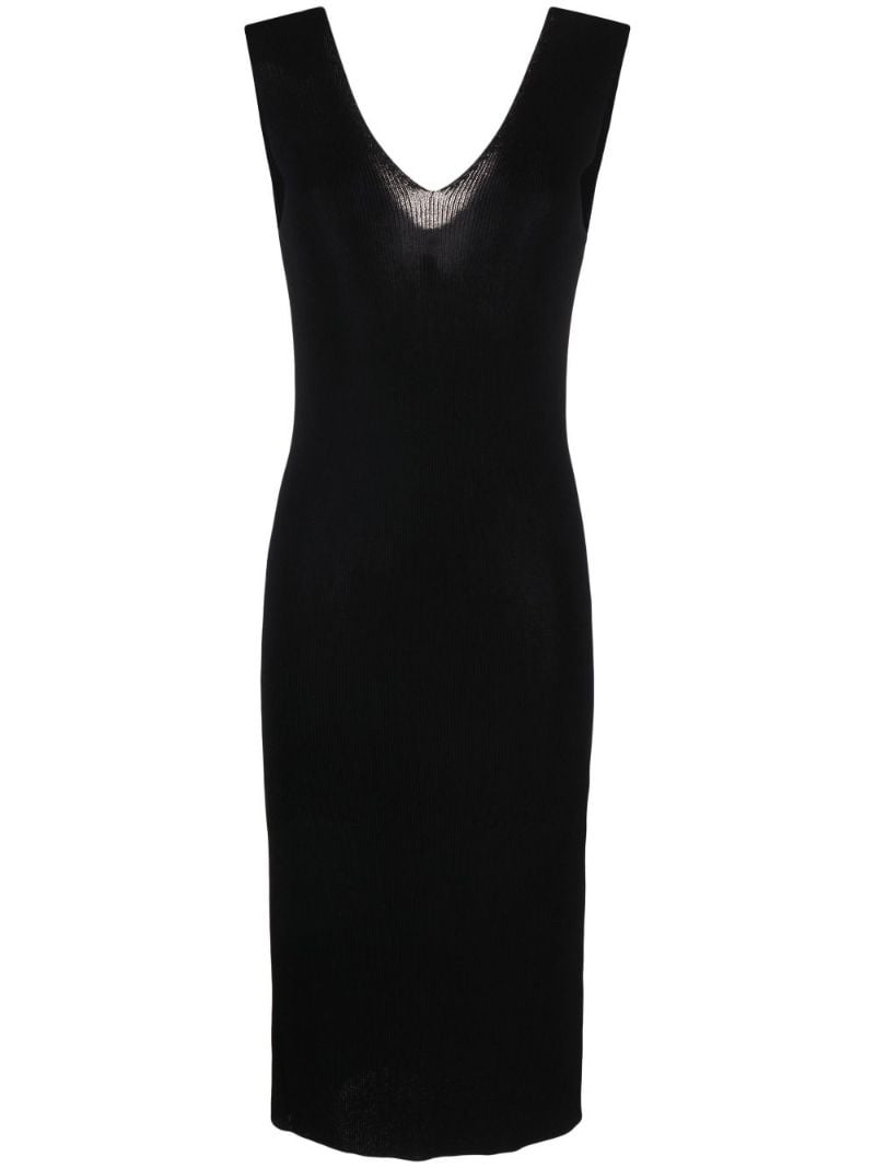 Black Knitted Midi Dress