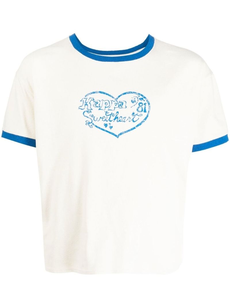 White Graphic Print T-shirt
