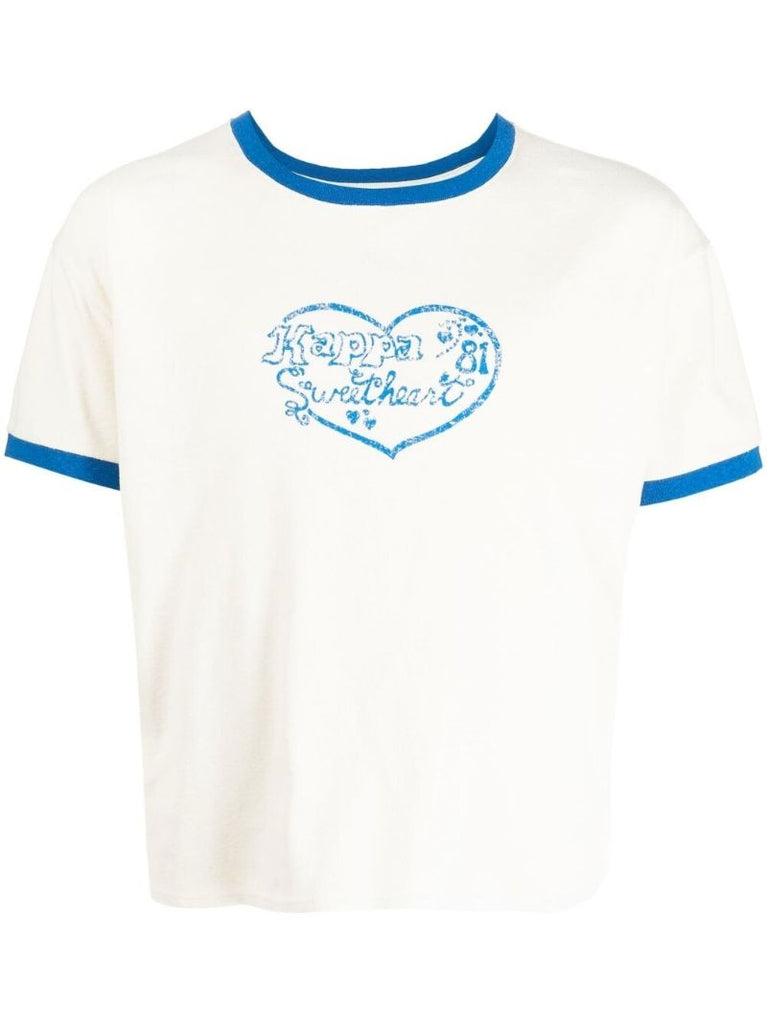 White Graphic Print T-shirt