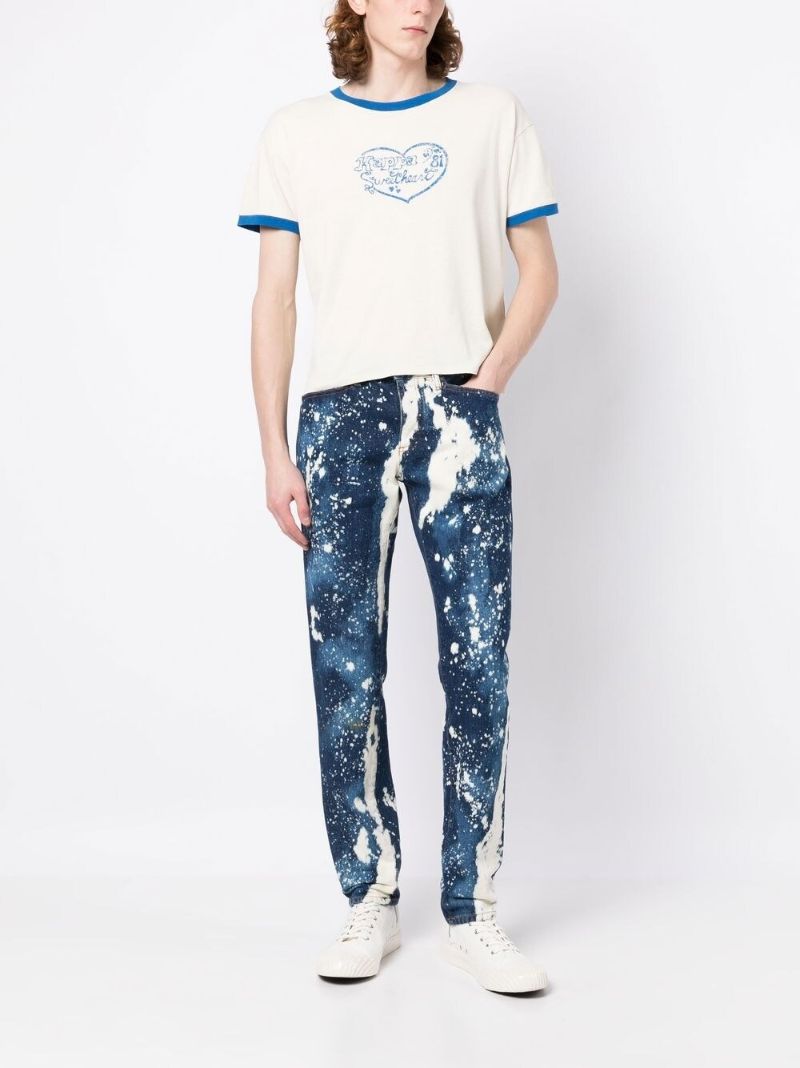 White Graphic Print T-shirt