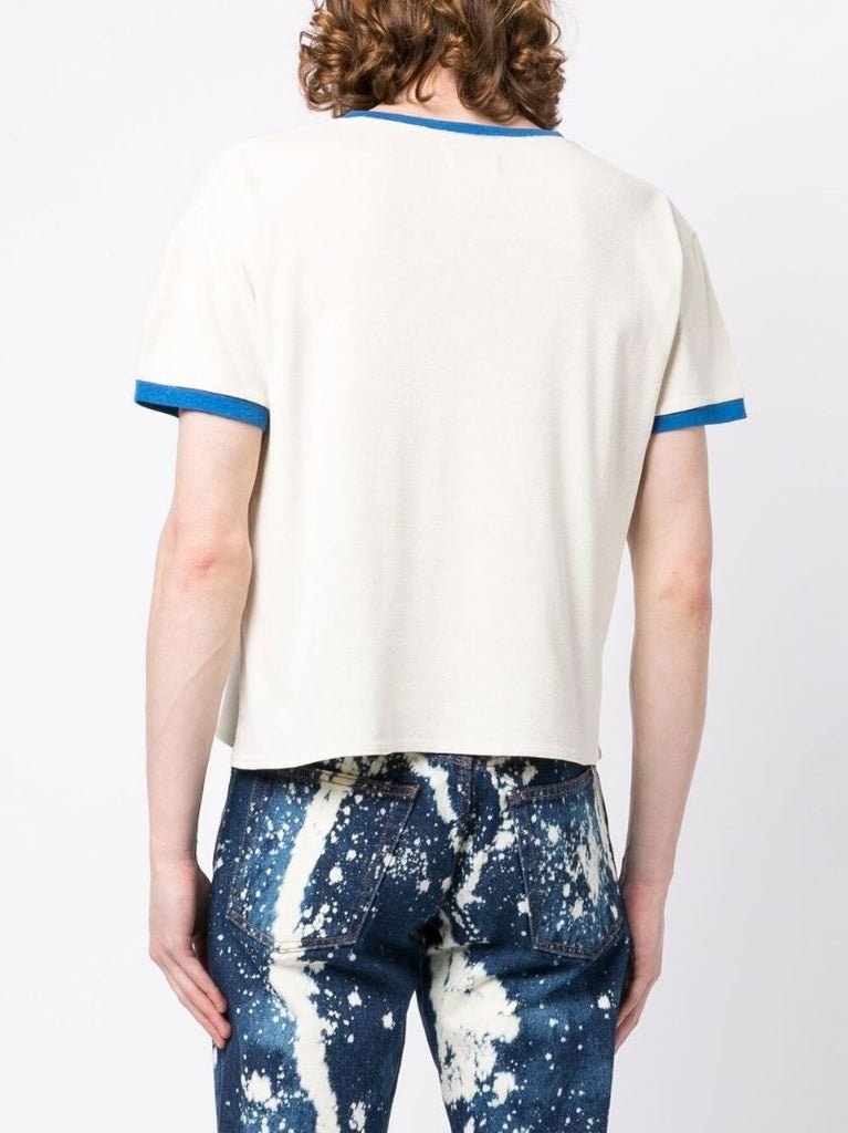 White Graphic Print T-shirt