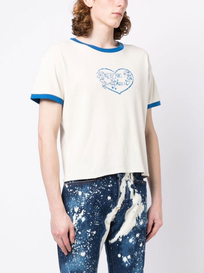 White Graphic Print T-shirt