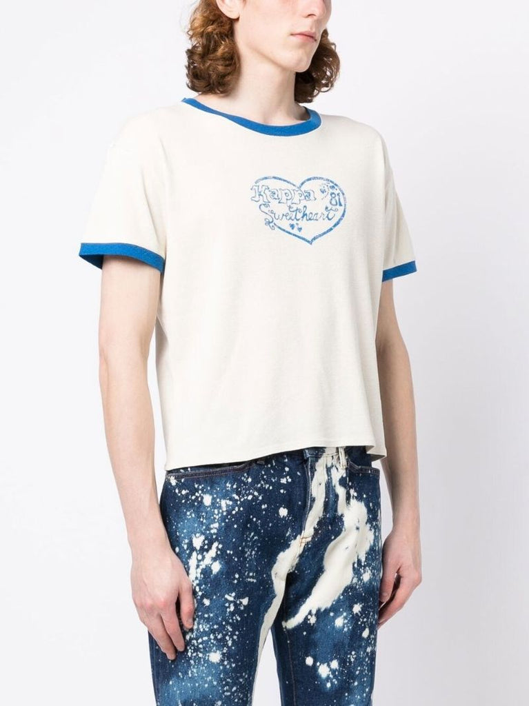 White Graphic Print T-shirt