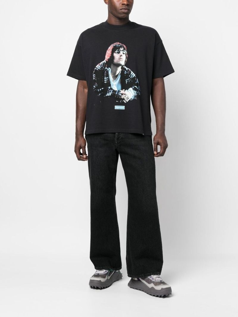 X Liam Gallagher Black Maine Road Printed T-shirt