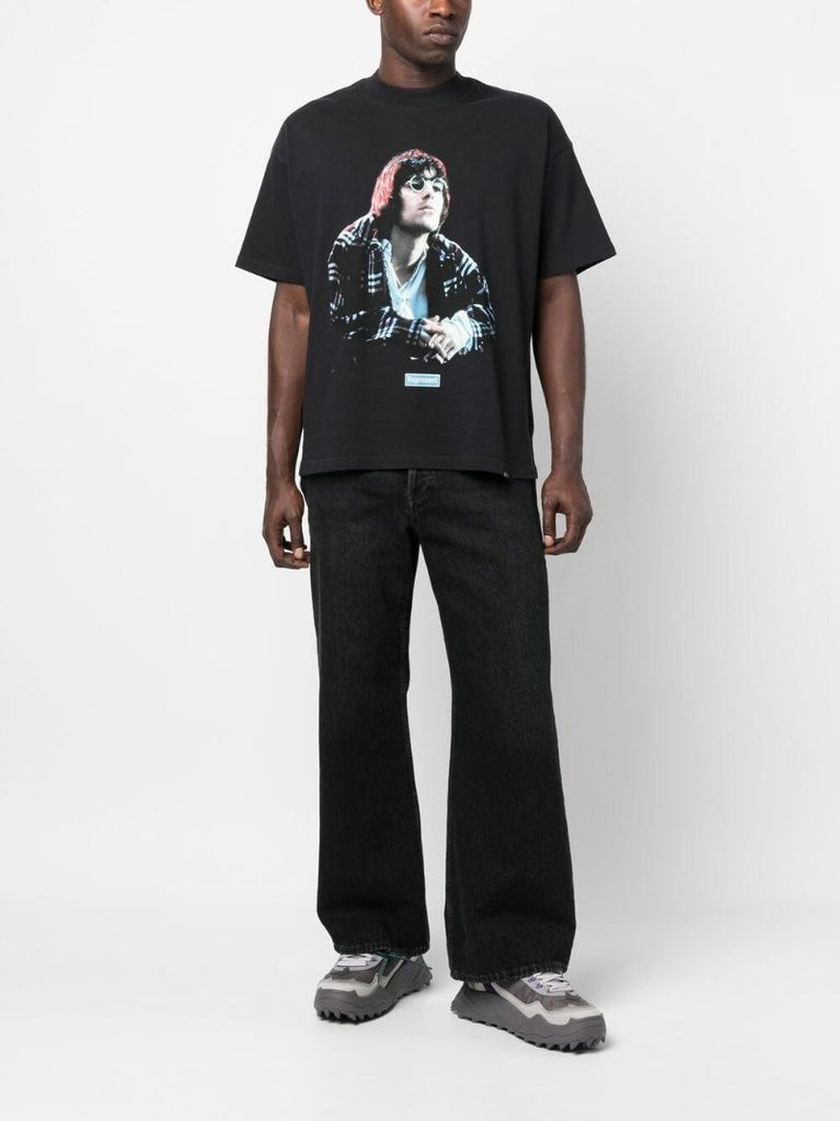 X Liam Gallagher Black Maine Road Printed T-shirt