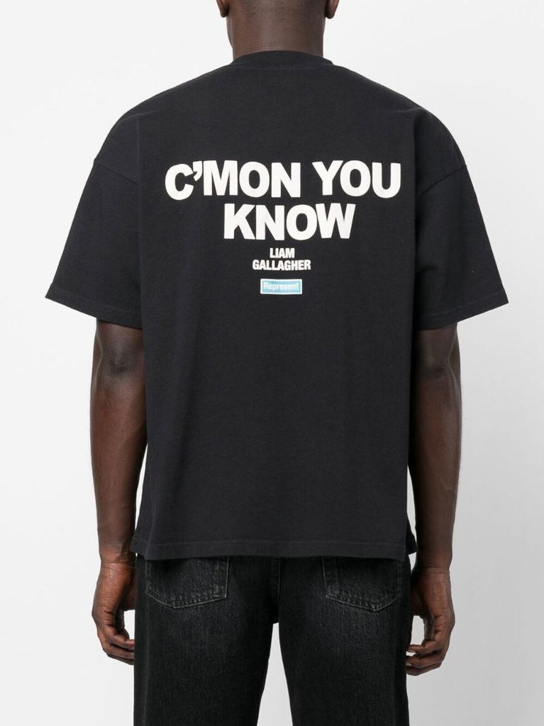 X Liam Gallagher Black Maine Road Printed T-shirt