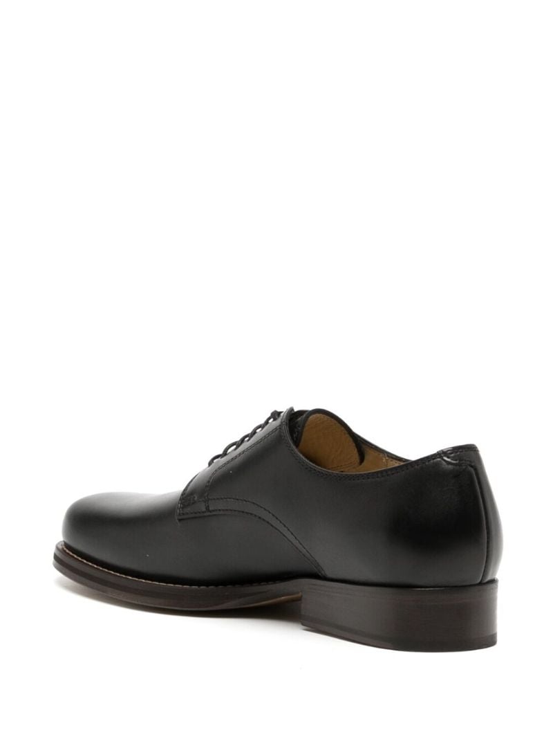 Black Leather Derby Shoes