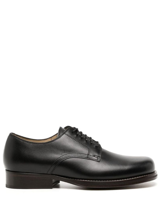 Black Leather Derby Shoes