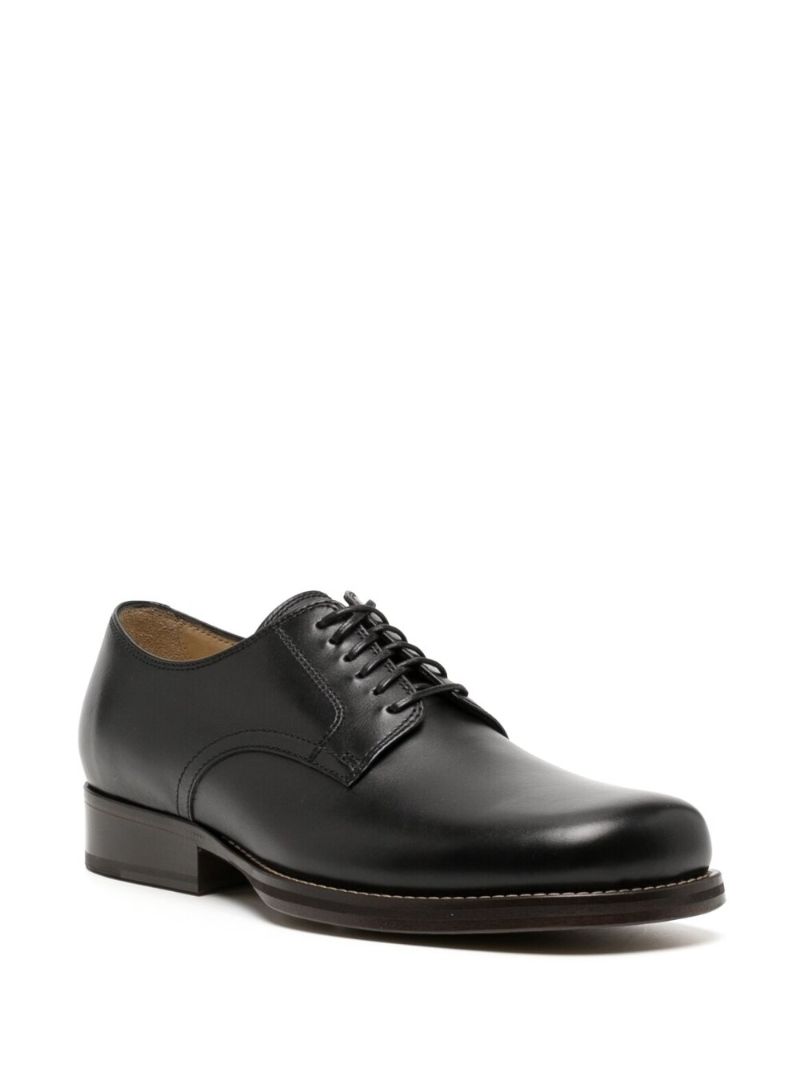 Black Leather Derby Shoes