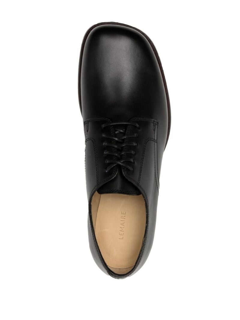 Black Leather Derby Shoes