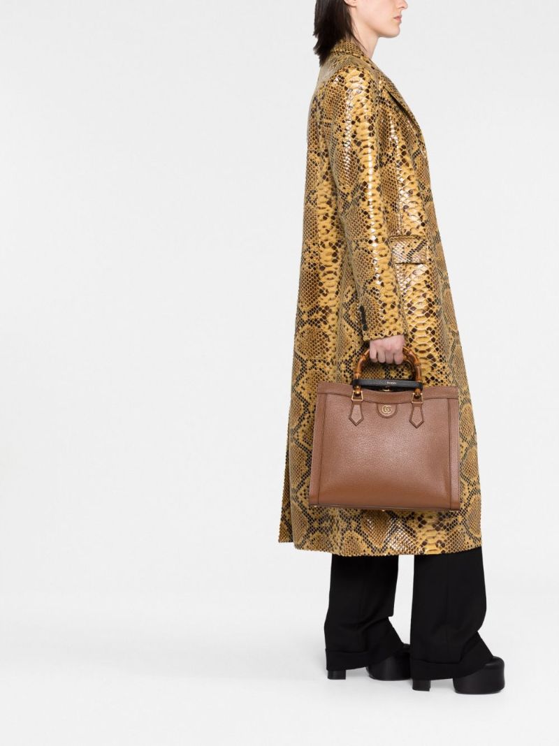 Brown Diana Medium Leather Tote Bag
