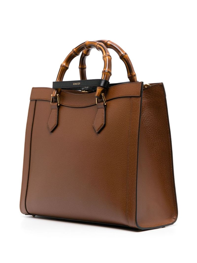 Brown Diana Medium Leather Tote Bag