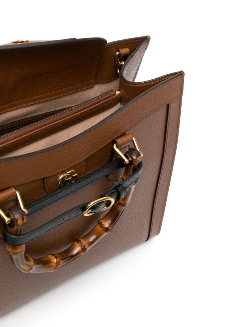 Brown Diana Medium Leather Tote Bag