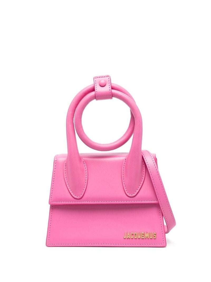Pink Le Chiquito Noeud Leather Top Handle Bag